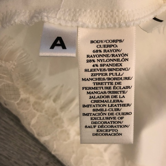 Ann Taylor , Vegan leather,White Top , Sz L - Picture 9 of 11